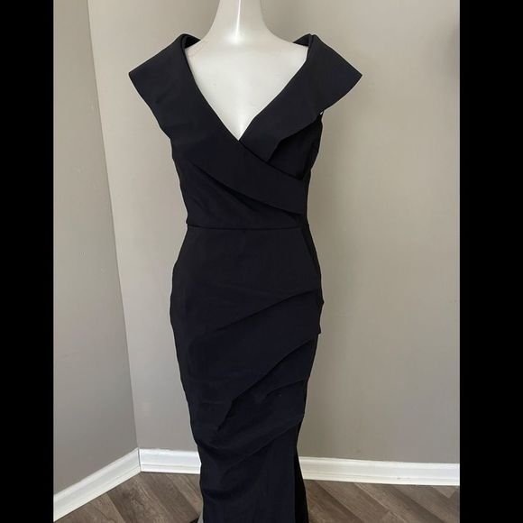Chiara Boni La Petite Robe Cocoon Collar Trumpet Dress Size 48 (12) $995 - Picture 6 of 8